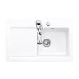VILLEROY ET BOCH - Evier 1 bac avec egouttoir a gauche  Subway Pure 45 78 x 51 cm Blanc vidage automatique inclus - vignette