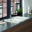 VILLEROY ET BOCH - Evier 1 bac avec egouttoir a gauche  Subway Pure 45 78 x 51 cm Blanc vidage automatique inclus - vignette