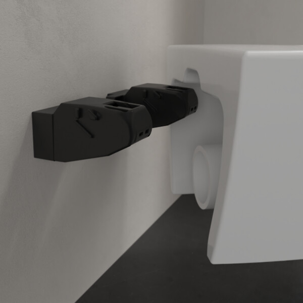 VILLEROY ET BOCH - Pack WC sans bride  Subway 2.0 avec abattant frein de chute + bâti Viconnect PRO + plaque Chromé mat - large