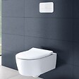 VILLEROY ET BOCH - Pack WC suspendu sans bride  Avento + Bâti support ViConnect Pro + abattant frein de chute + plaque chromée mat - vignette