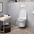 DURAVIT - Pack WC suspendu sans bride Elite + Bâti support RapidSL + plaque blanc + Porte-rouleau carré - vignette
