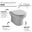 DURAVIT - Pack WC suspendu sans bride Elite + Bâti support RapidSL + plaque blanc + Porte-rouleau carré - vignette