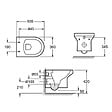 DURAVIT - Pack WC suspendu sans bride Elite + Bâti support RapidSL + plaque blanc + Porte-rouleau carré - vignette