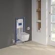 VILLEROY ET BOCH - Pack WC suspendu sans bride  Avento + Bâti support ViConnect Pro + abattant frein de chute + plaque blanche - vignette
