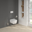VILLEROY ET BOCH - Pack WC suspendu sans bride  Avento + Bâti support ViConnect Pro + abattant frein de chute + plaque blanche - vignette