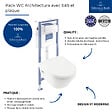 VILLEROY ET BOCH - Pack WC sans bride  Architectura avec abattant + bâti-support sol et mur Viconnect PRO + plaque blanche - vignette