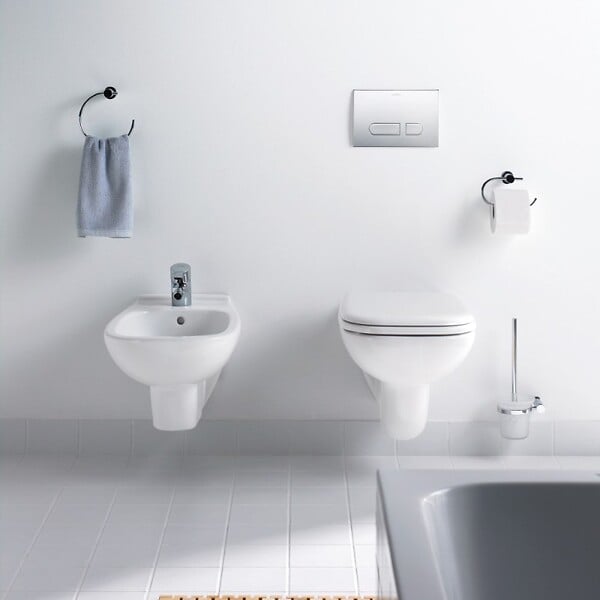 DURAVIT - Cuvette WC suspendu D-Code avec abattant - large