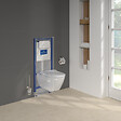 VILLEROY ET BOCH - Pack WC sans bride  Subway 2.0 avec abattant frein de chute + bâti Viconnect PRO + plaque blanche - vignette