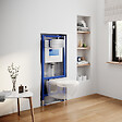 VILLEROY ET BOCH - Pack WC sans bride  Subway 2.0 abattant frein de chute + bâti-support sol et mur Viconnect PRO + plaque Chromé - vignette