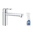 GROHE - Robinet de cuisine bec médium Start Flow Quickfix chromé + nettoyant GrohClean - vignette