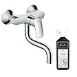 HANSGROHE - Robinet de cuisine mural Logis M31 chromé + nettoyant Briochin - vignette