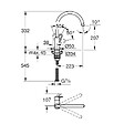 GROHE - Lot de 3 Mitigeurs cuisine Bauloop Bec haut chrome - vignette