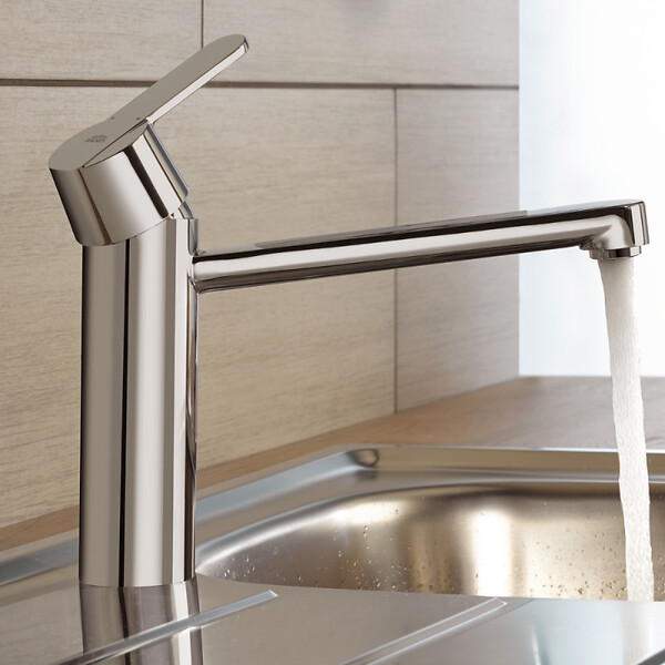 GROHE - Robinet de cuisine Get chromé + nettoyant Grohclean - large