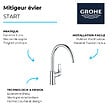 GROHE - Robinet de cuisine Start Flow Quickfix + microfibre - vignette