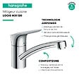 HANSGROHE - Evier 1 bac S21 inox + robinet de cuisine Logis M31 120 chromé - vignette
