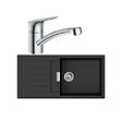 HANSGROHE - Evier 1 bac 980 S52 synthèse noir + robinet de cuisine Logis M31 120 chromé - vignette