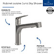 VILLEROY ET BOCH - Evier  Architectura 60 + Robinet de cuisine Junis Sky Shower - vignette