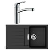 HANSGROHE - Evier 1 bac 840 S52 synthèse noir + robinet de cuisine Focus M41 160 chromé - vignette