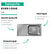 HANSGROHE - Evier 1 bac HANSGROHE S44 inox + robinet de cuisine HANSGROHE Logis M31 120 chromé - vignette