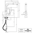 VILLEROY ET BOCH - Evier  Subway Pure 60 égouttoir à droite vidage auto + Robinet de cuisine Steel Shower Acier Massif - vignette