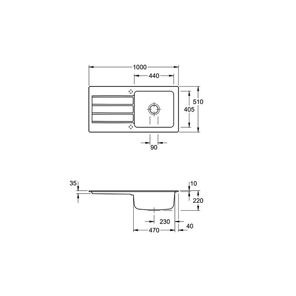 VILLEROY ET BOCH - Evier  Architectura 60 vidage auto + Robinet de cuisine Como Shower Acier Massif - large