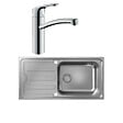 HANSGROHE - Evier 1 bac HANSGROHE S44 inox + robinet de cuisine HANSGROHE Focus M41 160 chromé - vignette