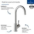 VILLEROY ET BOCH - Robinet cuisine  Umbrella bronze - vignette