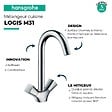 HANSGROHE - Mélangeur cuisine Logis Hansgrohe - Tête céramique - Orientable - Chrome - vignette