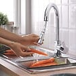 GROHE - Robinet de cuisine avec douchette Feel chromé + nettoyant GrohClean - vignette