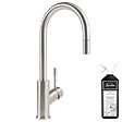 VILLEROY ET BOCH - Robinet cuisine  Umbrella flex acier massif + nettoyant - vignette