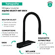 HANSGROHE - Robinet de cuisine avec douchette Aquno Select M81 170 sBox 3 jets noir mat + nettoyant Briochin - vignette
