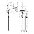 HANSGROHE - Robinet de cuisine avec douchette Aquno Select M81 170 sBox 3 jets noir mat + nettoyant Briochin - vignette