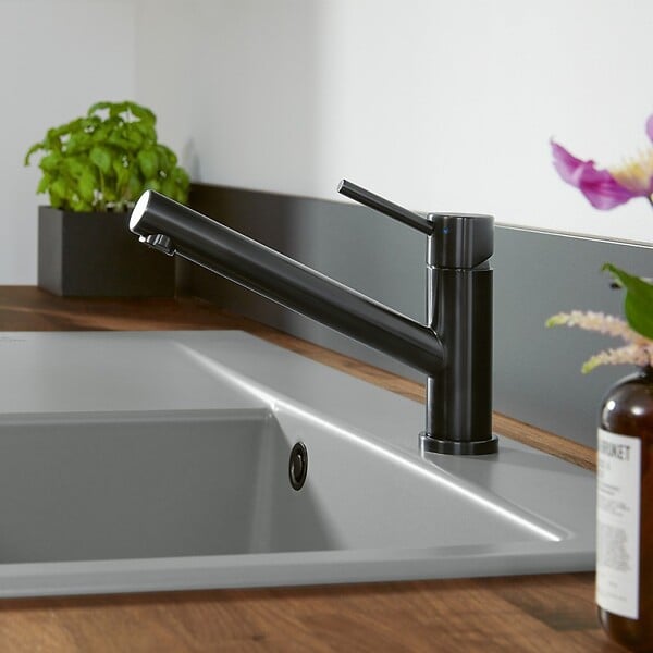 VILLEROY ET BOCH - Robinet cuisine rabattable  Como window anthracite - large