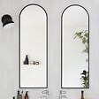 JACOB DELAFON - Miroir de salle de bain grande hauteur Silhouette 120x40cm, laqué Noir satiné - vignette