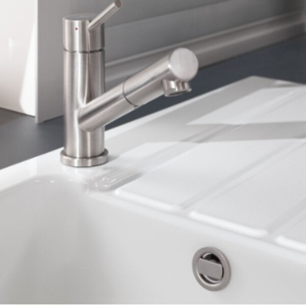 VILLEROY ET BOCH - Vidage évier automatique chromé - large