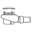 VILLEROY ET BOCH - Bonde  Tempoplex Plus 90mm avec cache blanc - vignette