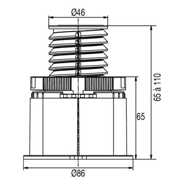 JACOB DELAFON - Kit de réhausse 15 pieds compatible receveurs Ipso et Gaspard - large