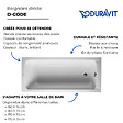 DURAVIT - Baignoire acrylique avec pieds D-Code - Dimensions : 170 x 70 cm - Couleur : BLANC - vignette