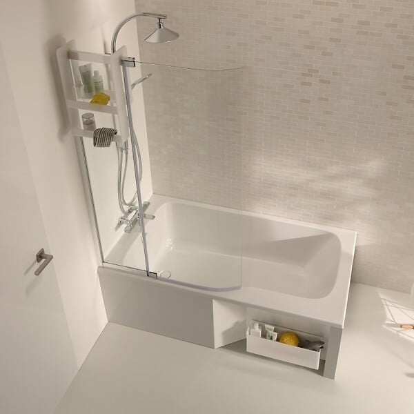JACOB DELAFON - Baignoire bain douche Malice + nettoyant 160 x 85, version gauche - large