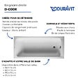 DURAVIT - Baignoire acrylique avec pieds D-Code - Dimensions : 160 x 70 cm - Couleur : BLANC - vignette