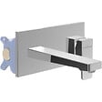 VILLEROY ET BOCH - Mitigeur lavabo mural  Architectura Square avec vidage Push Open Chrome + corps encastré - vignette