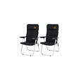O'CAMP - Lot de 2 fauteuils de camping confort pliables - Multipositions - 70 x 62 x 105 cm - vignette