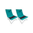 O'SUN - Lot de 2 sièges de plage pliables - Housse de transport inclus - 40 x 40 x 70 cm - vignette