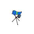 O'CAMP - Lot de 2 sièges pliables 3 pieds de camping - Dimensions : 32 x 32 x 38 cm - vignette
