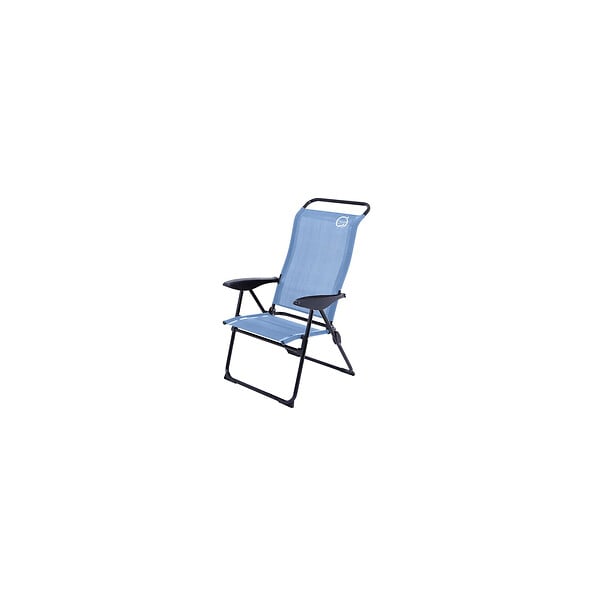 O'CAMP - Lot de 2 fauteuils de camping 5 positions - Bleu - Dimensions : 70 x 62 x 105 cm - large