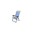 O'CAMP - Lot de 2 fauteuils de camping 5 positions - Bleu - Dimensions : 70 x 62 x 105 cm - vignette