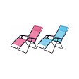 O'COLORS - Lot de 2 fauteuils relax de jardin - Multi positions - Bleu et rose - vignette