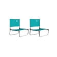 O'BEACH - Lot de 2 chaises cale-dos de plage 1 pliure - Dimensions : 40 x 45 x 50 cm - vignette