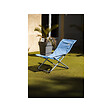 O'SUN - Fauteuil relax de jardin 3 positions pliable - Bleu - Dimensions : 94 x 62 x 102 cm - vignette
