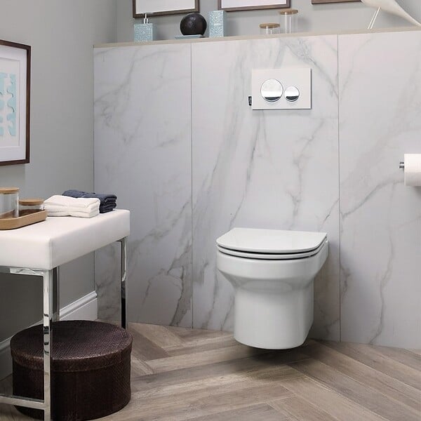 JACOB DELAFON - Cuvette WC suspendu sans bride Elite avec abattant frein de chute extra-plat déclipsable - large
